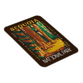 Sequoia National Park California Retro Distress Magneet (Rechterzijde)