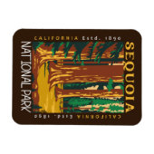 Sequoia National Park California Retro Distress Magneet (Horizontaal)