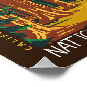 Sequoia National Park California Retro Distress Poster (Hoek)