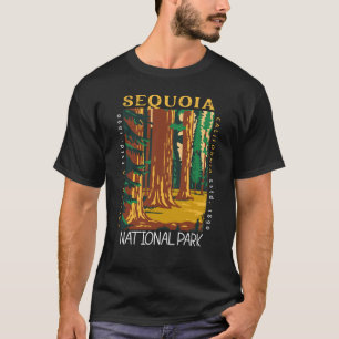 Sequoia National Park California Retro Distress T-shirt