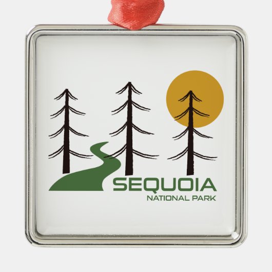 Sequoia National Park California Trail Metalen Ornament (Voorkant)