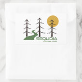 Sequoia National Park California Trail Rechthoekige Sticker (Tas)