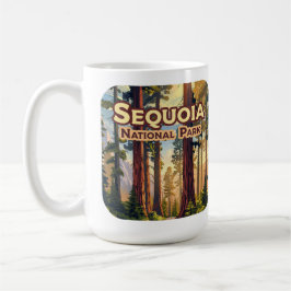 Sequoia National Park California Tree Retro Koffiemok