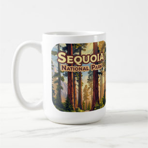 Sequoia National Park California Tree Retro Koffiemok