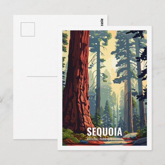 Sequoia National Park California, Verenigde Staten Briefkaart (Voorkant / Achterkant)
