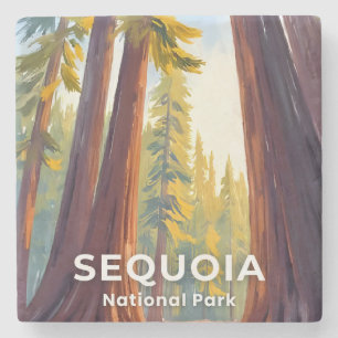 Sequoia National Park Californië Reizen Stenen Onderzetter