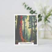 Sequoia National Park, Californië, Verenigde State Briefkaart (Staand voorkant)
