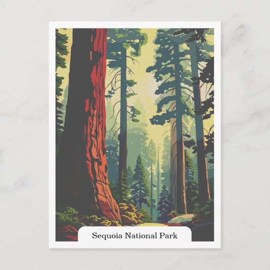 Sequoia National Park, Californië, Verenigde State Briefkaart (Voorkant)
