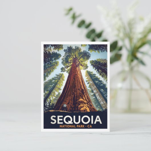 Sequoia National Park Giant Trees Briefkaart (Staand voorkant)