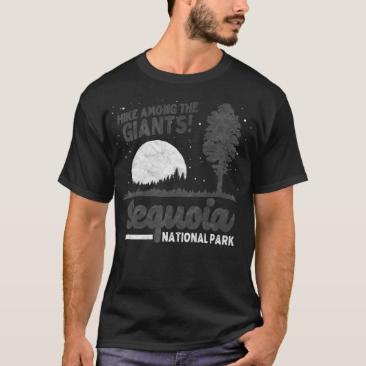 Sequoia National Park Hike met Giants Retro 80s T T-shirt (Voorkant)