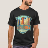 Sequoia National Park Illustration Travel Retro Ba T-shirt (Voorkant)