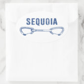 Sequoia National Park Klimmen Quickdraw Ovale Sticker (Tas)