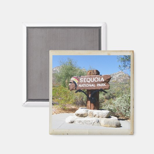 Sequoia National Park magneet! Magneet (Voorkant / Achterkant)