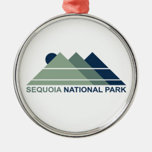 Sequoia National Park Mountain Sun Metalen Ornament