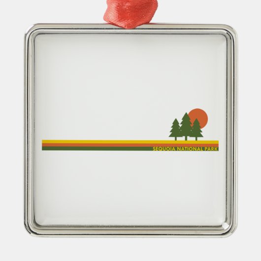 Sequoia National Park Pine Trees Sun Metalen Ornament (Voorkant)