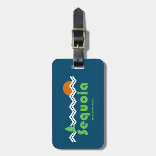 Sequoia National Park Retro Bagagelabel (Voorkant verticaal)