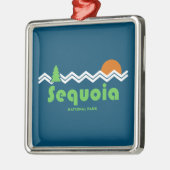 Sequoia National Park Retro Metalen Ornament (Links)