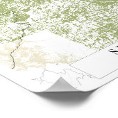 Sequoia National Park Retro Street Map Poster (Hoek)