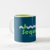 Sequoia National Park Retro Tweekleurige Koffiemok (Voorkant links)
