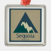 Sequoia National Park Rustic Metalen Ornament (Voorkant)
