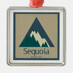 Sequoia National Park Rustic Metalen Ornament