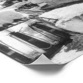 Sequoia National Park Snow Scene in het dorp Poster (Hoek)