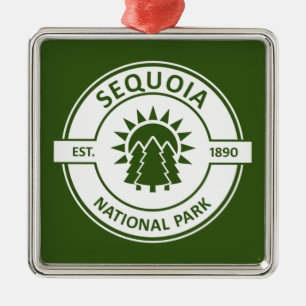 Sequoia National Park Sun Trees Metalen Ornament