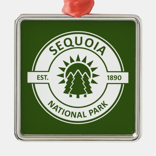 Sequoia National Park Sun Trees Metalen Ornament (Voorkant)