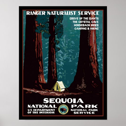 Sequoia National Park Travel Poster (Voorkant)