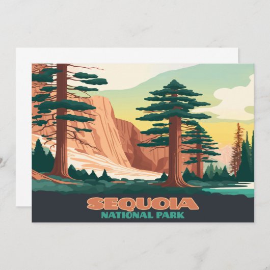 Sequoia National Park Trees Mountains (Voorkant / Achterkant)