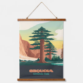 Sequoia National Park Trees Mountains Hangend Wandkleed