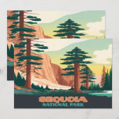 Sequoia National Park Trees Mountains Kaart (Voorkant / Achterkant)