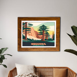 Sequoia National Park Trees Mountains Poster