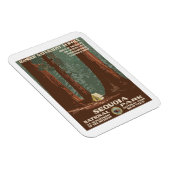Sequoia National Park USA Vintage Travel Poster Magneet (Rechterzijde)