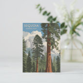 Sequoia National Park vintage Briefkaart (Staand voorkant)