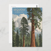 Sequoia National Park vintage Briefkaart (Voorkant / Achterkant)