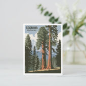 Sequoia National Park vintage Briefkaart (Staand voorkant)