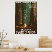 Sequoia National Park Vintage Travel Poster (Keuken)