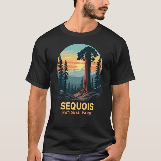 Sequoia National Park - zonsonderganglandschap T-shirt (Voorkant)