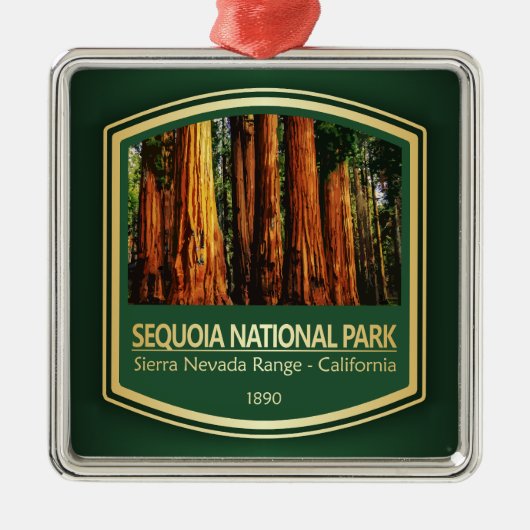 Sequoia NP (PF1) Metalen Ornament (Voorkant)