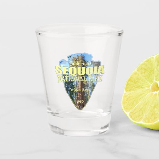 Sequoia NP (pijlpunt) Shot Glas (Voorkant)