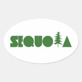 Sequoia Ovale Sticker (Voorkant)