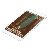  Sequoia Park CA, toeristische reisposter; Magneet (Linkerzijde)