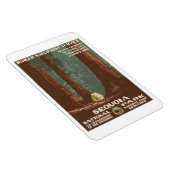  Sequoia Park CA, toeristische reisposter; Magneet (Rechterzijde)