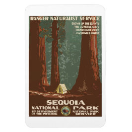  Sequoia Park CA, toeristische reisposter; Magneet