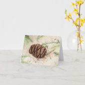 Sequoia Tree Cone op Sandy Ground Kaart (Gele Bloem)