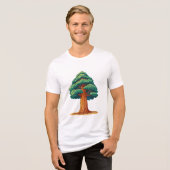 Sequoiadendron giganteum boom Tri-Blend shirt (Voorkant volledig)