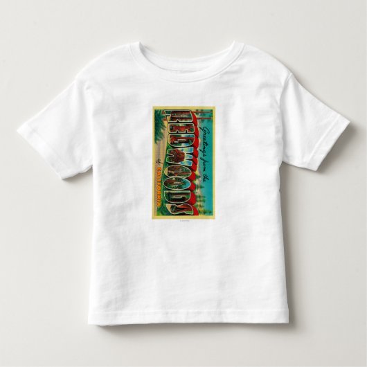 sequoia's, Californië - grote letterscènes Kinder Shirts (Voorkant)