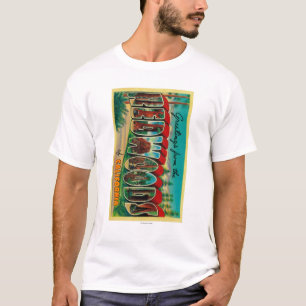 sequoia's, Californië - grote letterscènes T-shirt