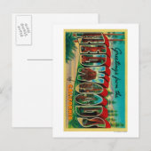 sequoia's, Californië - grote lettertjes Briefkaart (Voorkant / Achterkant)